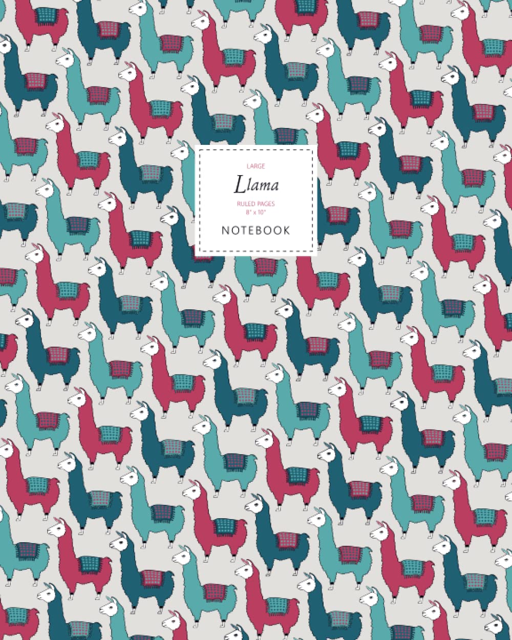 Llama Notebook - Ruled Pages - 8x10 - Large: (Mountain Edition) Fun notebook 192 ruled/lined pages (8x10 inches / 20.3x25.4 cm / Large Jotter)