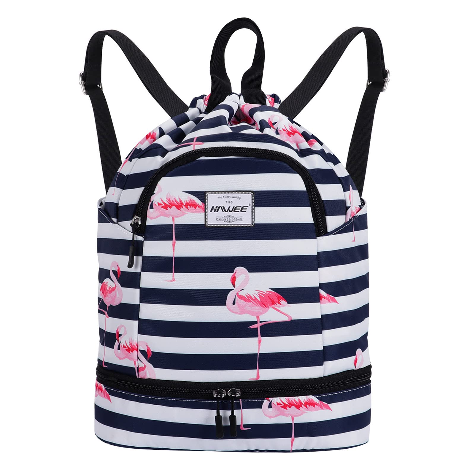 HAWEE Waterproof Drawstring Bags Backpack Large Gym Bag Drawstring Daypack Unisex for Women Men Daily Life School Outdoor Casual Sport Yoga Swim Beach — image 1