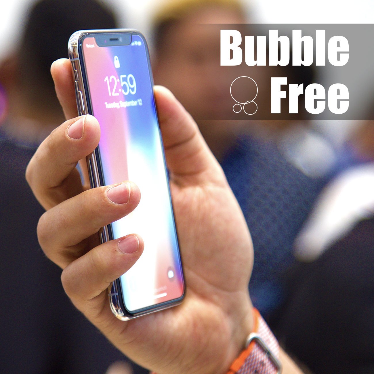 iPhone X Glass Screen Protector, eSamcore Tempered Glass Screen protector for Apple iPhone X 2017 [Case Friendly] [2-Pack]