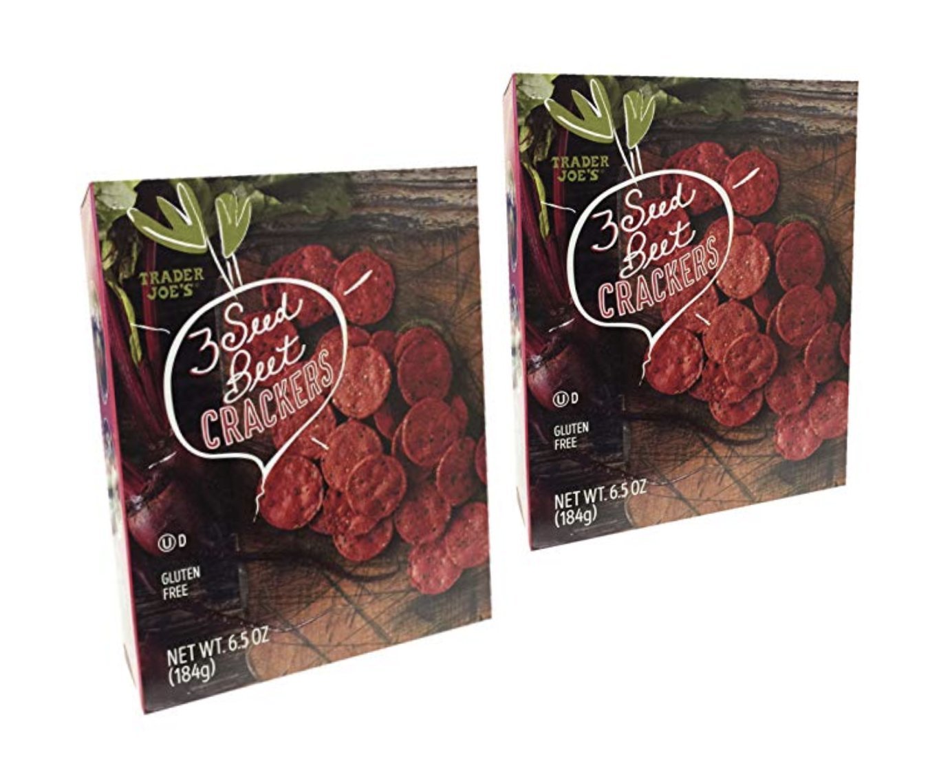 Trader Joe’s 3 Seed Beet Crackers NWT WT. 6.5 OZ (184g) 2PACK
