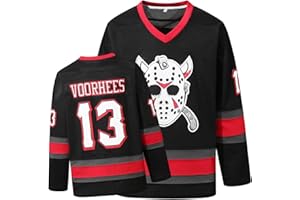 PRIMITAS Youth Voorhees Jason 13 Friday Movie Ice Hockey Jersey Halloween