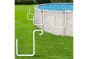 Jantens Solar Cover Holder for Above Ground Pool, Adjustable Solar Saddle Pool Cover Holder Designed for Steel-Wall Above-Ground Swimming Pools, Keep Solar Blankets Off The Ground(5 PCS)