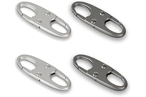 zelin Anti Theft Zipper Clips Double Opening Small Carabiner Clips, 4Pcs Elegant Zinc Alloy Zipper Pull Replacement for Travel, Commuting and Camping