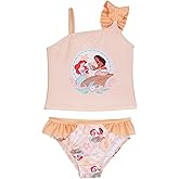 Disney Princess Tankini Top and Bikini Bottom Swim Set UPF 50+ Infant to Big Kid Sizes (9-12 Months - 10-12)