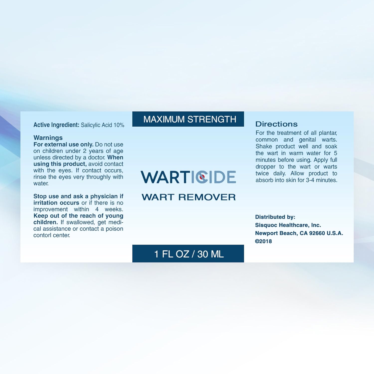 WARTICIDE Fast-Acting Wart Remover - Plantar and Genital Warts Treatment, Attacks Warts On Contact, Easy Application (1 Bottle): Health & Personal Care