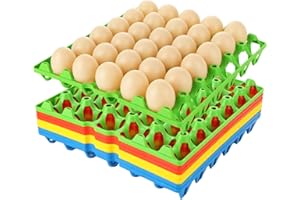 ABuff 16 Pack Egg Cartons, Plastic Egg Tray Egg Crates 30-Egg Flats, Stackable Egg organizer Crates for Home Chicken Farmers,