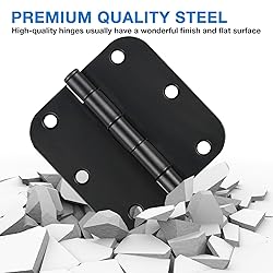 TDCHINGES 18 Pack Door Hinges 3.5 Inch Matte Black