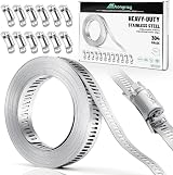 Aongray Hose Clamp 3.5m Adjustable Jubilee Clips 304 Stainless Steel 12 view 1