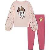 Disney Minnie Mouse Peplum T-Shirt and Leggings Outfit Set Infant to Big Kid Sizes (18 Months - 14-16)