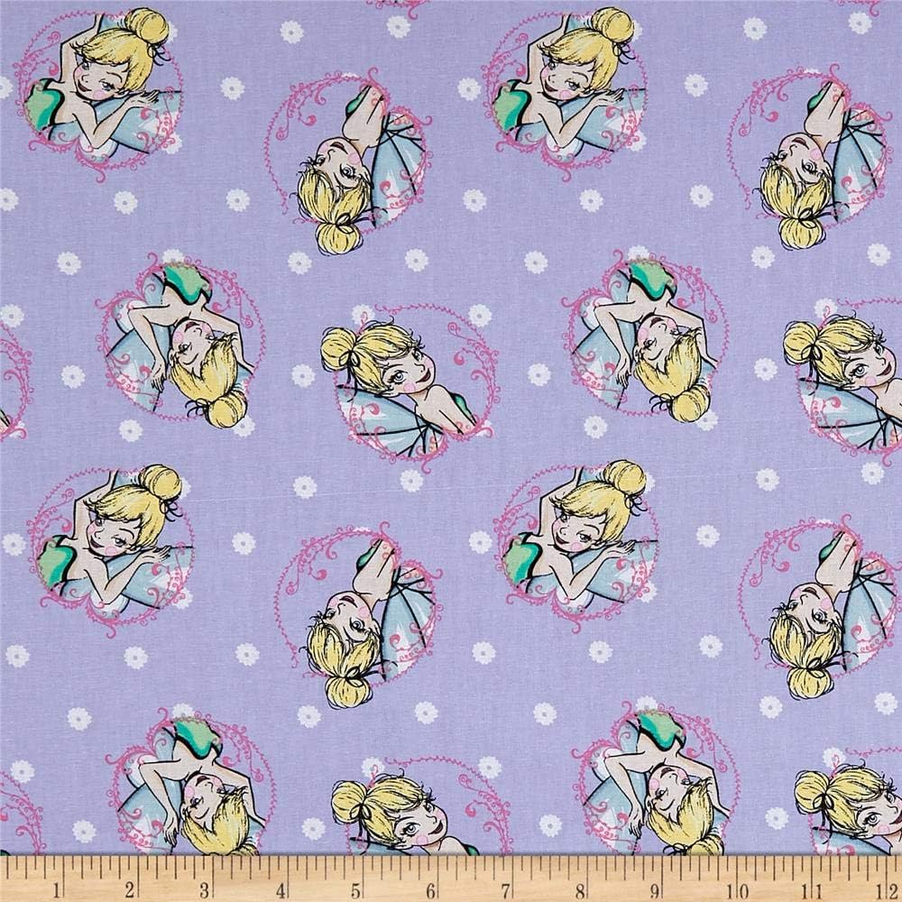 Springs Creative Products 0588924 Springs Creative Disney Tink Fashion Tinkerbell Toss Lavender Fabric by the Yard