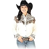 Women's Western Shirt Long Sleeve Fringe Embroidered Camisa Mujer Slim Fit 1052