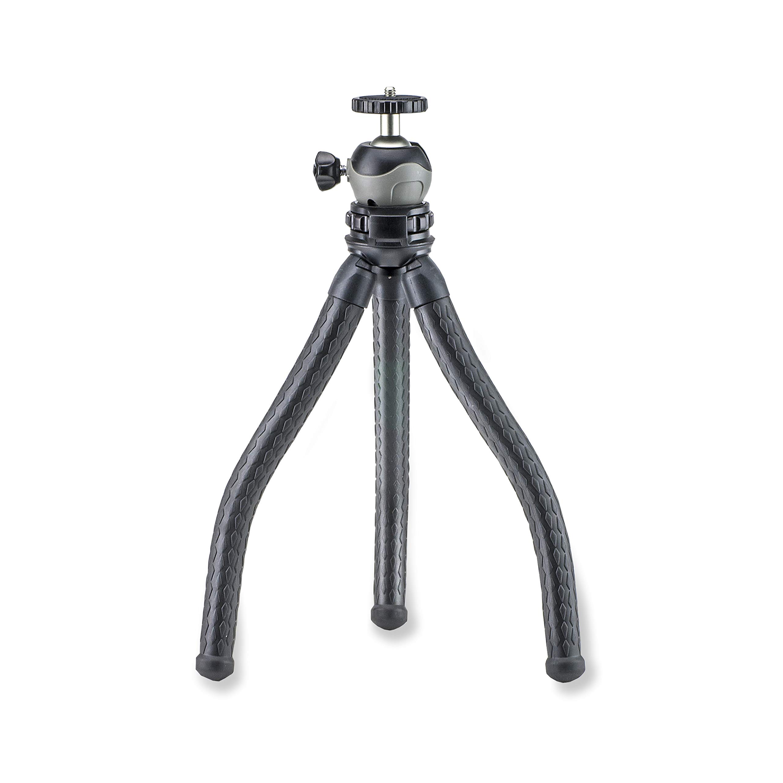 Carson BoaPod Flexible Leg Travel Tripod with Universal Smartphone Adapter and Wireless Remote Shutter Button (TR-050),Black