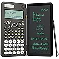 Scientific Calculator with Writing Tablet,ROATEE 991 MS Foldable 2-Line Display Science Calculator with Notepad,Middle High School Supplies for Students & College,Solar & Battery Powered,Easy to Carry