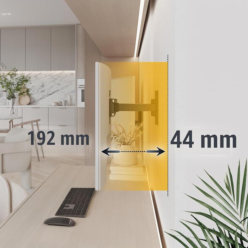 Ecrã giratório de parede inclinável 13-27" (33-69cm) S7411 Braço Universal Pendurado TV LED LCD VESA 75x75 100x100