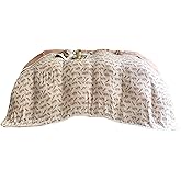 SANACYNA 100% Cotton Muslin Blanket 6-Layer Gauze King Size Floral Bed Blanket Lightweight Soft and Breathable Blanket for Sofa Couch Bed Coverlet Keep Warm (Floral, King 90" X 104")