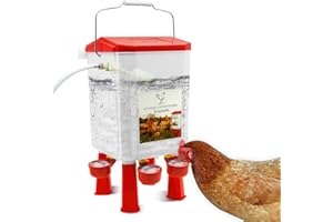 WISMOIER Automatic Chicken Waterer with Float Controlled,3 Gallons Free Standing Poultry Waterer with Legs and Hose Extension Attachment,Automatic Poultry Water Feeder for Chicks,Duck,Turkey