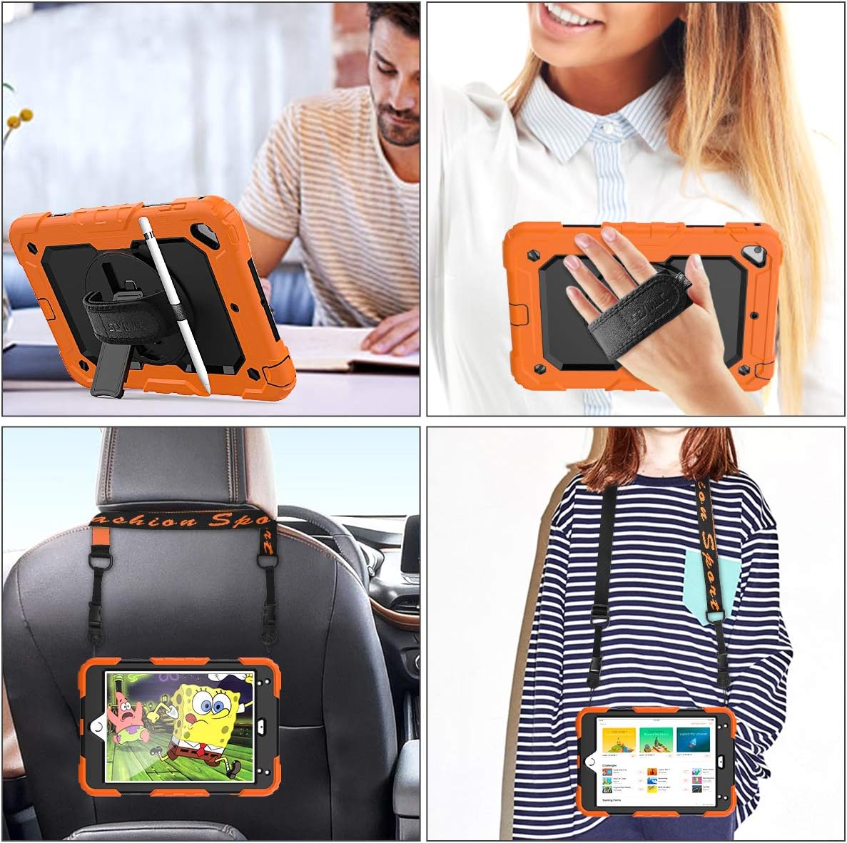 SEYMAC stock Case for iPad Mini 5th/4th Generation 7.9'', Full-body Protective Case with Screen Protector, Pencil Holder - Image 5