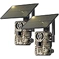 SEHMUA 4G LTE Cellular Trail Cameras with Live Streaming, Solar Game Cameras Includes SIM Card, Remote Phone Access, Motion Activated, 0.2s Trigger Time, Low Light Night Vision