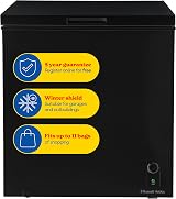 Russell Hobbs 198L Chest Freezer RH198CF0E1B Freestanding Black view 1
