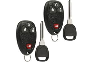 USAREMOTE Car Key Fob Keyless Entry Remote with Ignition Key fits Chevy Silverado Avalanche Traverse / GMC Sierra Acadia / Pontiac Torrent / Suzuki XL-7, Set of 2