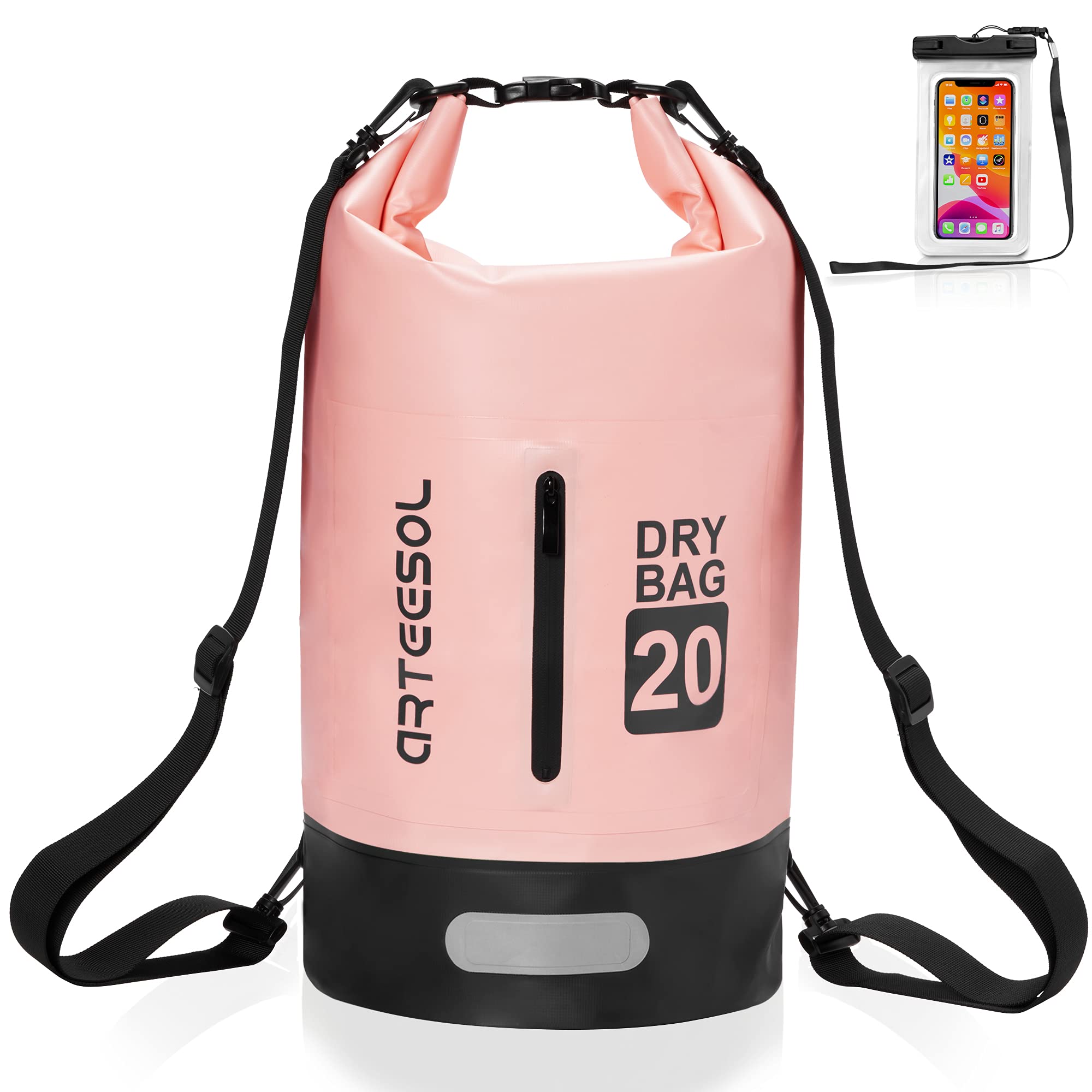 Waterproof Dry Bag, 5L/10L/20L/30L Waterproof Backpack Dry Sack Rucksack, Swim Bag with Adjustable Shoulder Straps, for Beach Swimming Kayaking Hiking Boating Canoeing Surfing Fishing