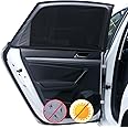 Car Window Shades,Highly Elastic Car Rear Side Window Screens Mosquito Nets Covers for 96% of Cars SUVs,Anti-Sun Glare, Reduc
