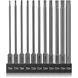 Lifechaser 11PCS S2 Steel Torx Screwdriver Drill Bit Set Security Temper Proof 4inch 1/4" Hex Shank T6H-T40H Magnetic, Impact