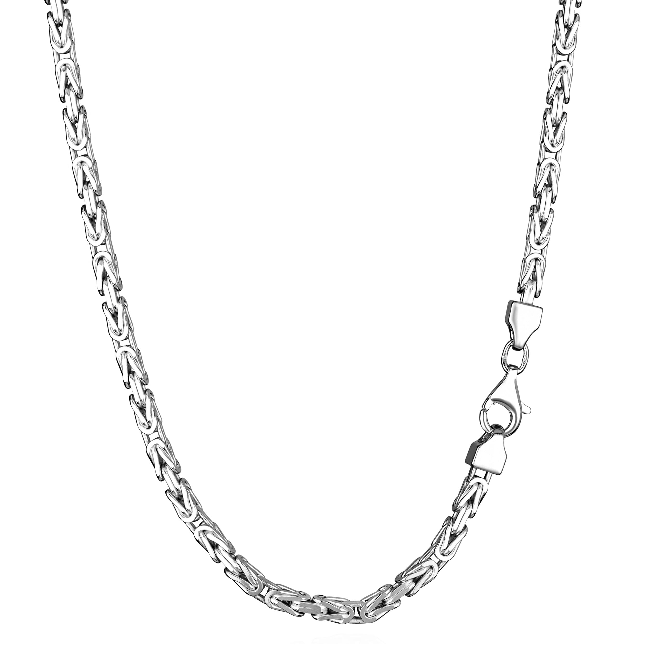 NKlaus king chain 3,1mm silver chain 925 sterling silver square solid men chain 40cm 3440