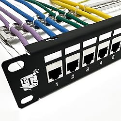 ETS 24-Port CAT6A FTP Shielded 1U Patch Panel