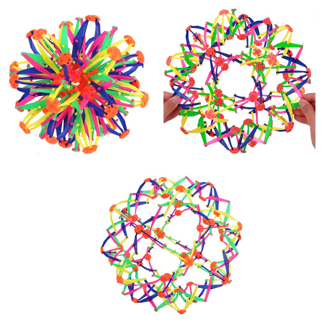 kaimus Kinder Magische Ball Ausfaltbare Ball Spielzeug Mehrfarbige Ball Kinderflexiblen Druck-Ball