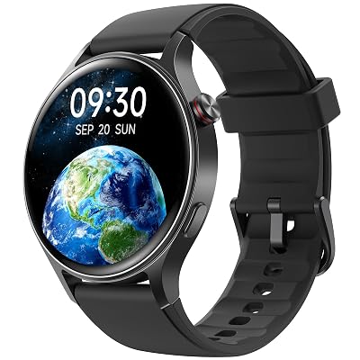 Fitpolo Smart Watch for Men Women,1.3" AMOLED Touchscreen Fitness Tracker, Make/Answer Calls, Heart Rate SpO2 Monitor, IP68 Waterproof, Sleep & Activity Tracking Smartwatch for Android Phones iPhone