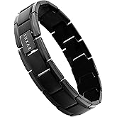 LUXAR Men's Titanium Link Bracelet | Solid Titanium Adjustable Bracelet Designed for Men | Explore The World of Luxar