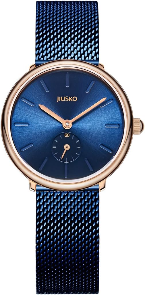 Jiusko Sapphire - Couple Men Women Slim Mesh Wrist Watches - Analog Quartz - Stainless Steel - 393