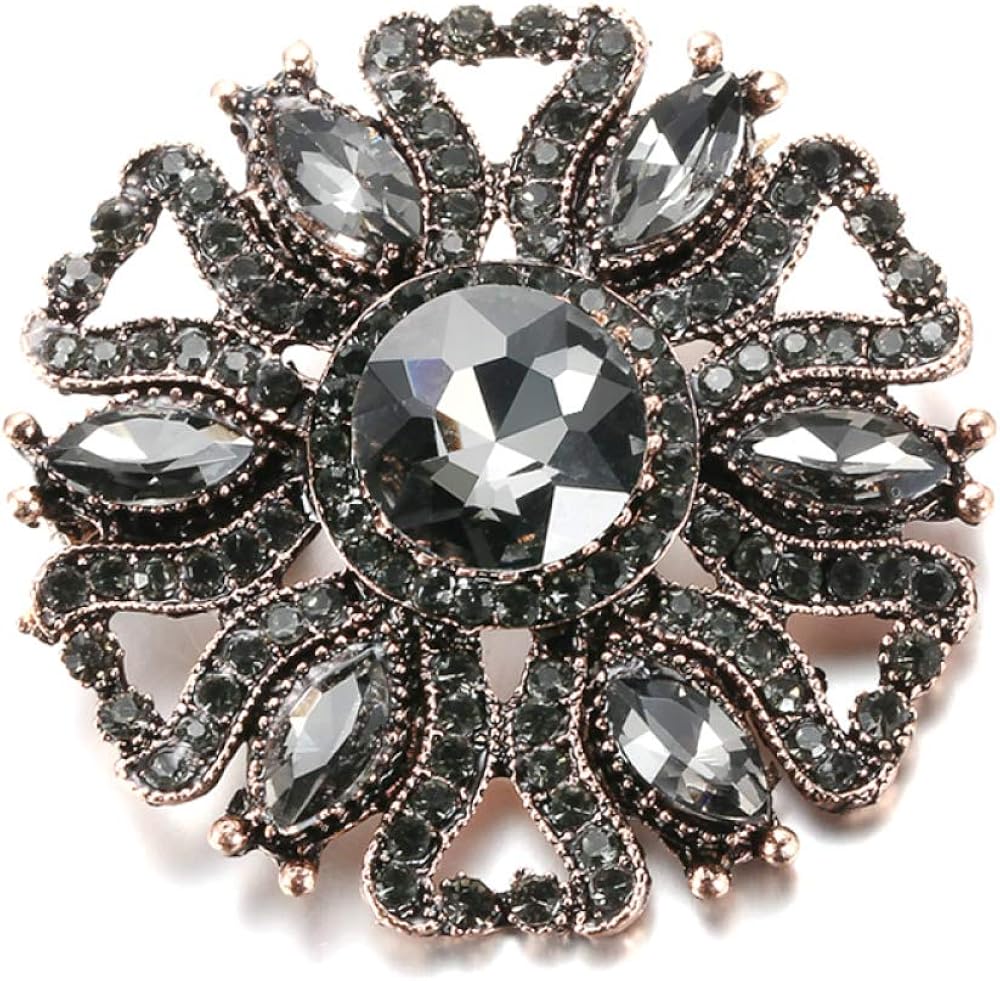 Spilla Decorativa Con Piume E Fiore - Fibbia Per Sciarpa, Accessorio Moda Donna E Ragazza - Foto 13