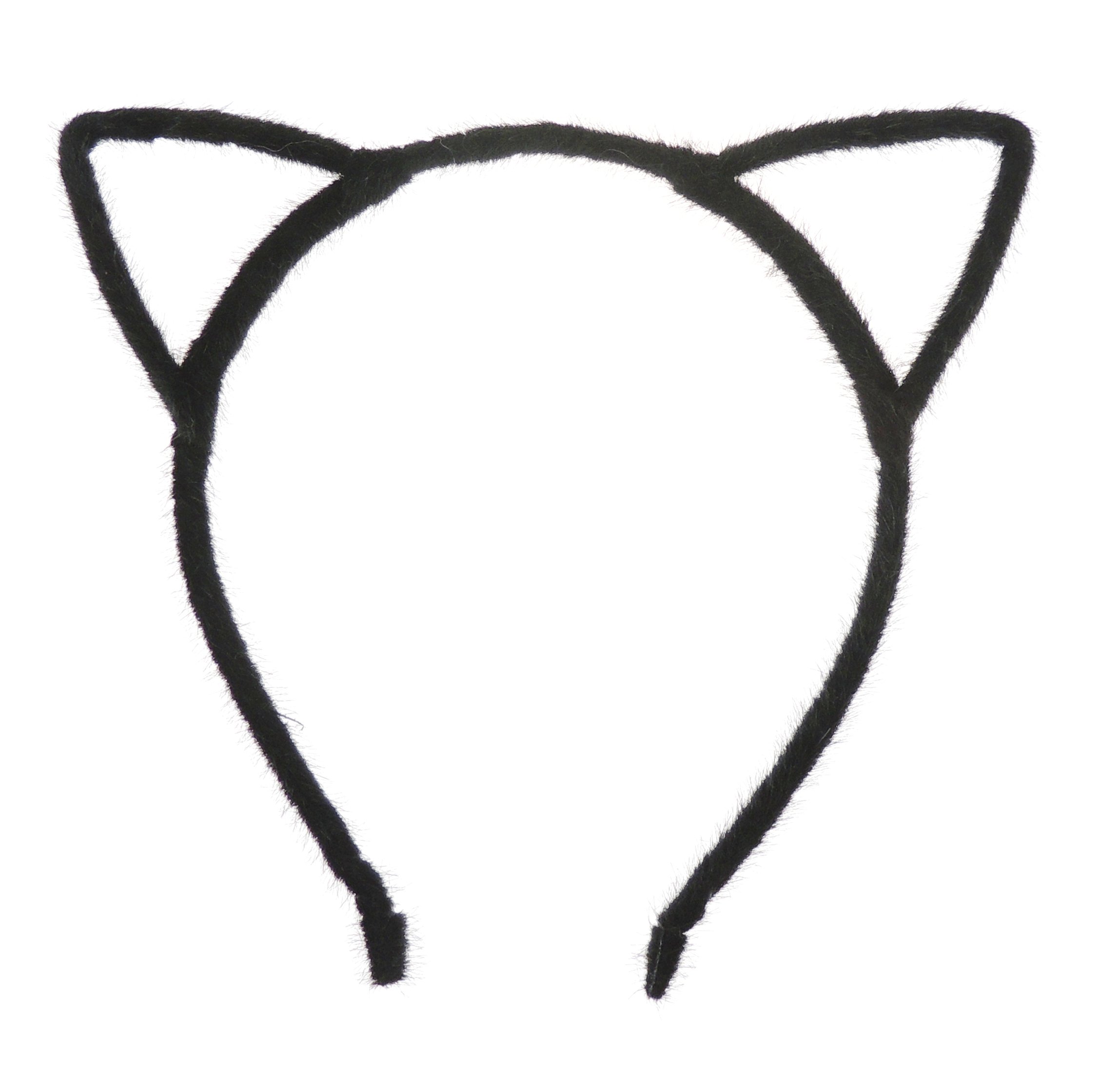 Unisex Womens Animal Cat Ears Narrow Halloween Christmas Nativity Costume Outfit Party School Play Gift Headband Hair Accessories Headpiece Alice Band Hairband Deeley Bopper Black