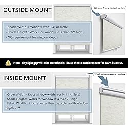 Cordless Roller Shades Blackout Blinds for Windows