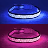 YFbrite Light Up Dog Collar LED Rechargeable Blue Small view 7