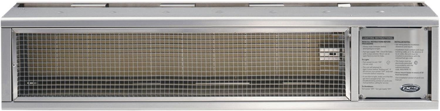 DCS DRH-48N Built In Patio Heater, Natural Gas, Brushed Stainless Steel