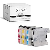 Fink Empty Refillable Ink Cartridge Replacement for Brother LC103 LC105,Work with MFC-J4510DW J450DW J285DW J470DW J475DW J650DW J870DW J875DW J4610DW J4310DW J4410DW J4710DW J6520DW J6720DW Printer