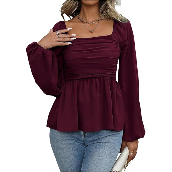 Star Vixen Women's Plus Size Hanky Hem Top – Rust Color, Scoop Neck, Elbow-Length Sleeves, Wrinkle-Resistant Knit - View #5