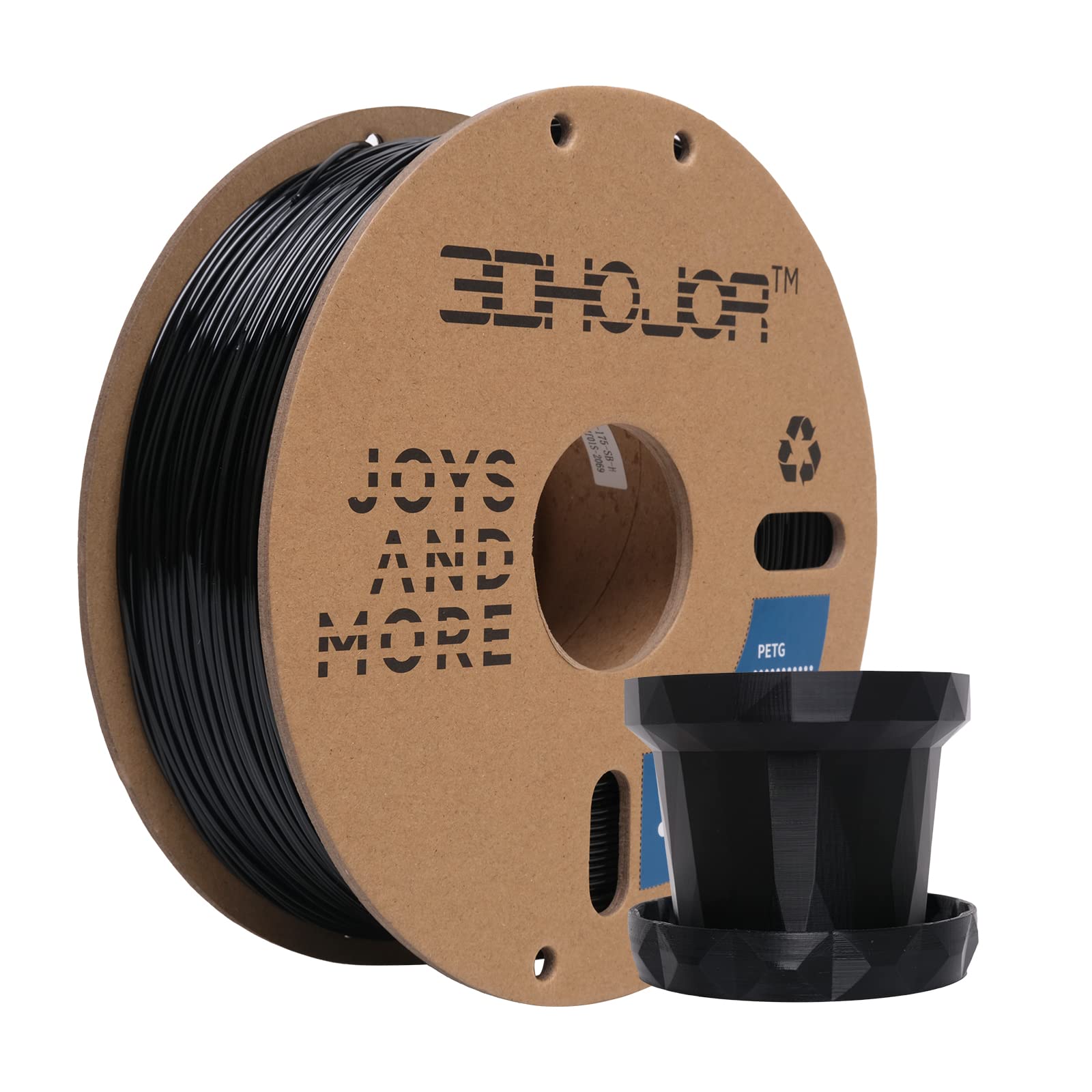 Photo 1 of PETG Filament 1.75mm Black, 3D Printing Filament 1kg Spool(2.2lbs), 3D Filament 1.75mm Dimensional Accuracy +/- 0.03mm Non Tangling Non Clogging Non Stringing,Print with Most 3D Printers