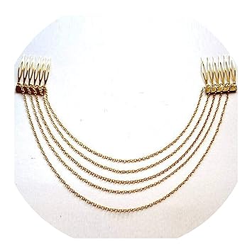 Amazon Com Ts637 Wedding Hair Jewelry Chains Fringe Tassel Hair