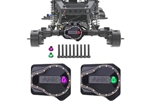 AMK TRX4 Brass Differential Cover, TRX4 Portal Axle Housing Brass Diff Cover with Oiling Hole, Front and Rear Axle Housing Co