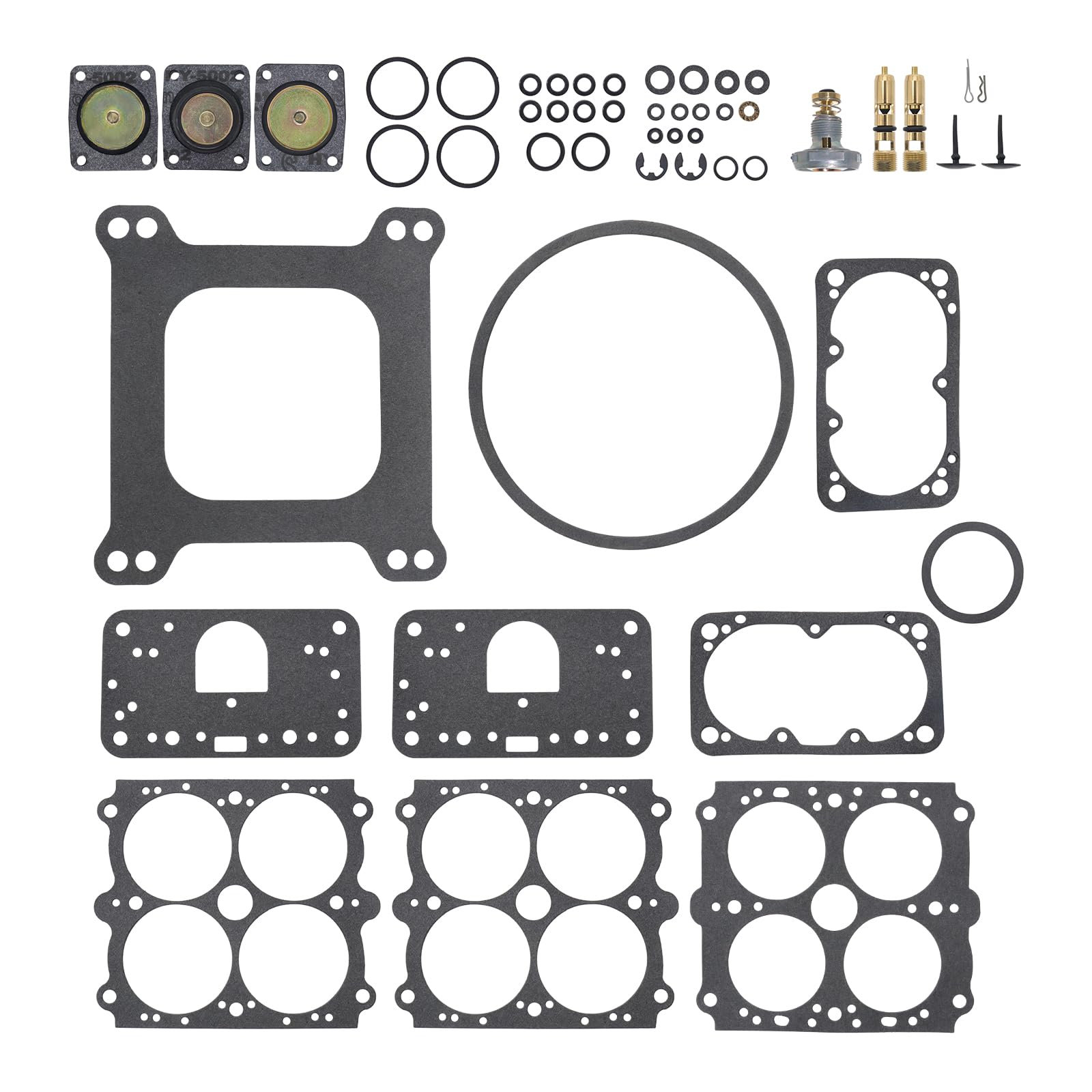 Photo 1 of 4150 Carburetor Gasket Rebuild Kit Fit for Holley 4150 Carb Renew Kits for Model 4150,600,650,700,750,800,850 CFM