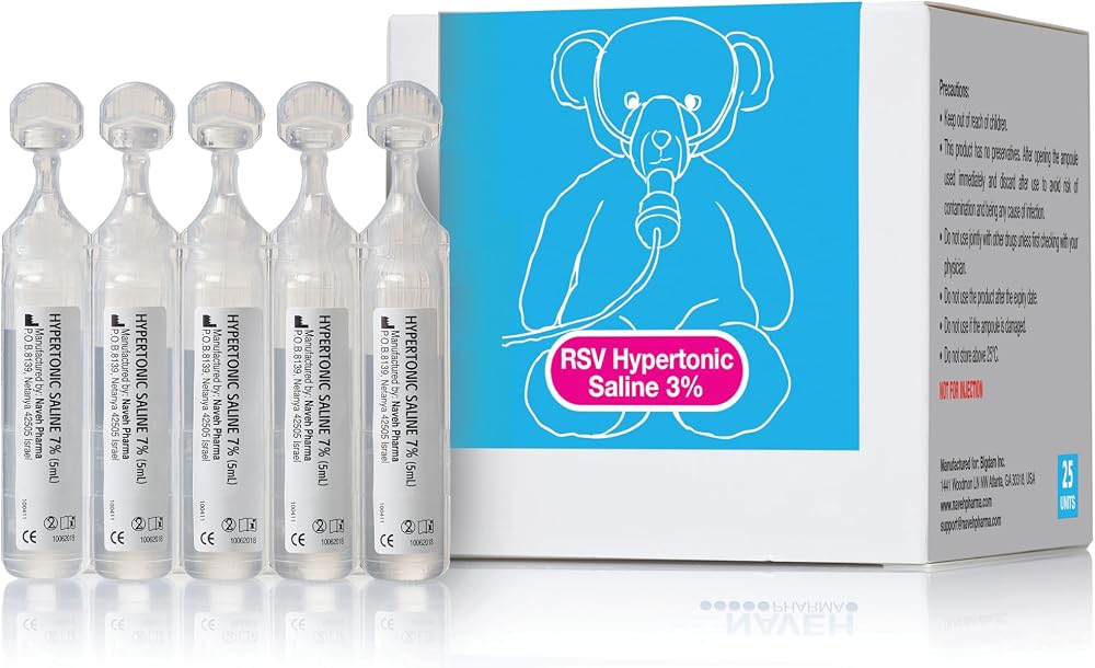 NAVEH PHARMA RSV Hypertonic Saline 3% Nebulizer 25 x 5ml Bullets