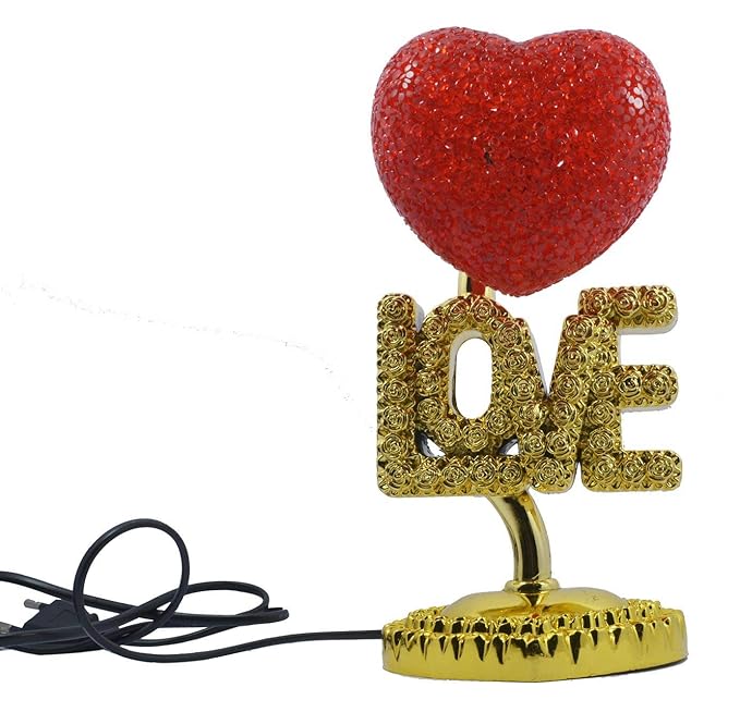 Crafts For You Romantic Heart Shape 3D LED Light Showpiece