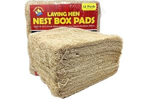 CACKLE HATCHERY Laying Hen Nest Box Pads Made in USA from Sustainable Aspen Exceslior - 13x13 Nesting Box Liners (12 Pack)