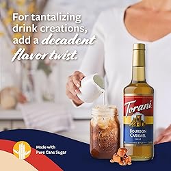 Torani Coffee Syrup, Bourbon Caramel Flavoring for