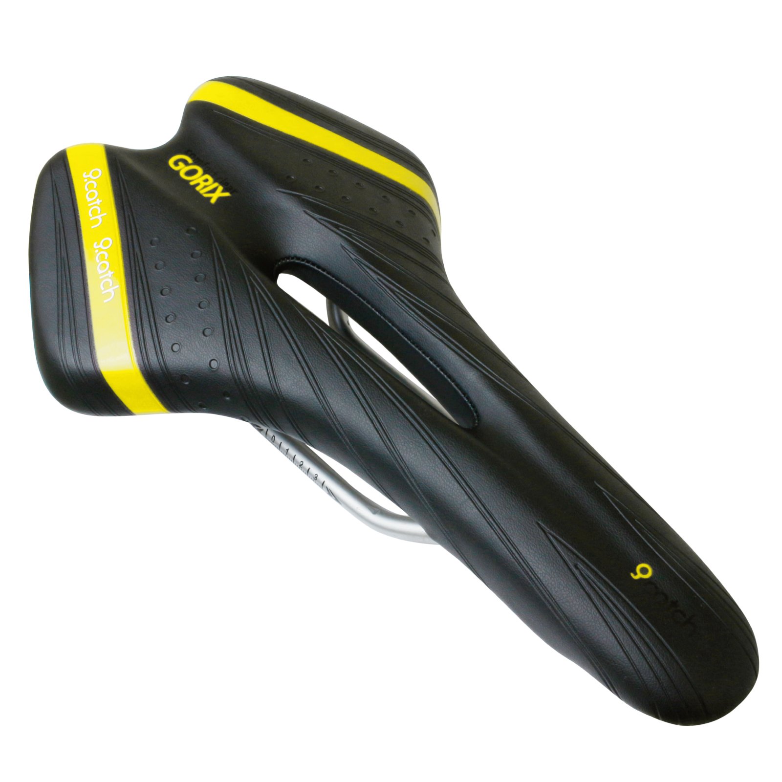 GORIX Bike Saddle Seat Comfortable Cushion with Rail Mountain Road Bicycle for Men and Women (A6-1) (Black×Yellow)
