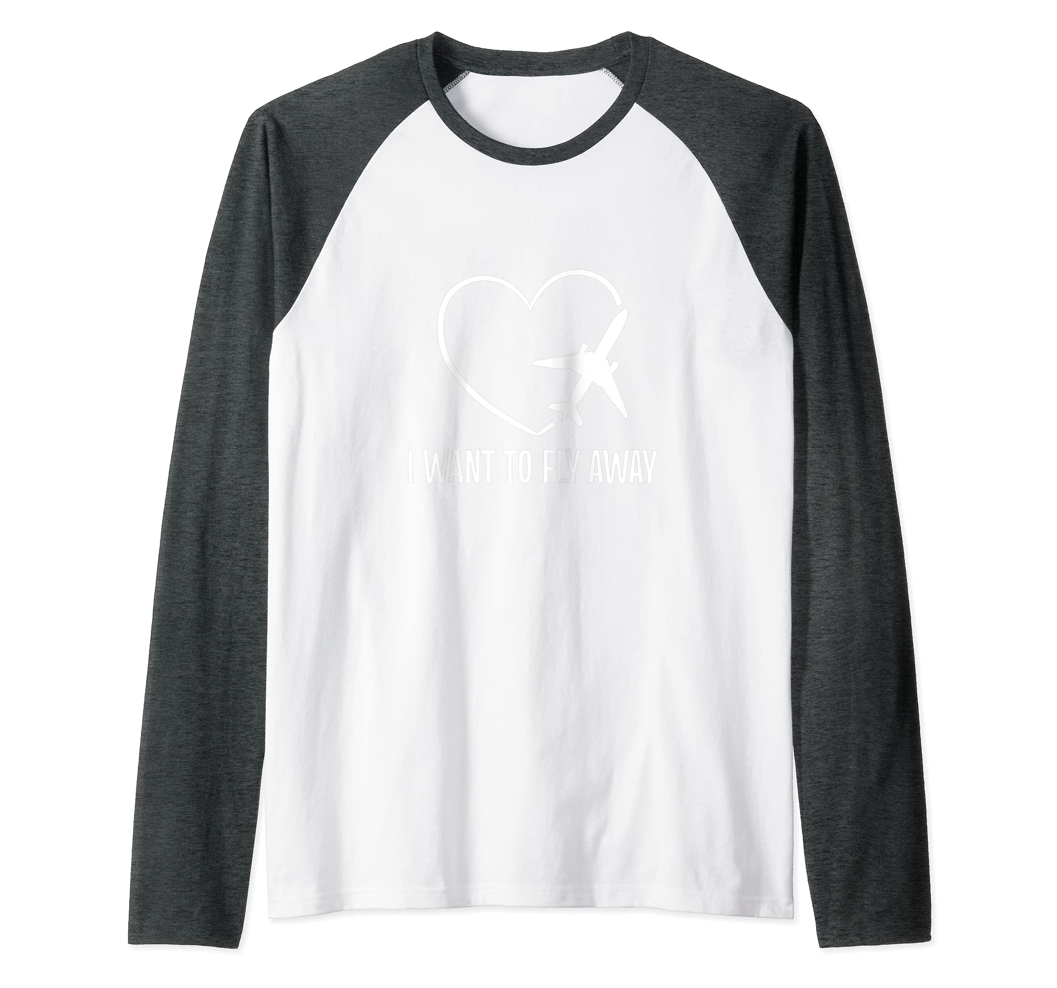 Fly Away Stewardess Raglan Baseball Tee